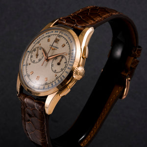 Longines Chronographe Flyback 30CH Or Rose 18K Cadran Pulsations -1950- Réf.6595  Cal.30CH -1950-