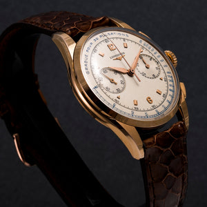 Longines Chronographe Flyback 30CH Or Rose 18K Cadran Pulsations -1950- Réf.6595  Cal.30CH -1950-