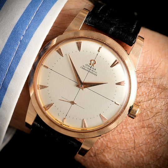 Omega  Chronomètre automatique or rose 14kts NOS -1949-  Réf. 2519  Cal. 333  -1949-