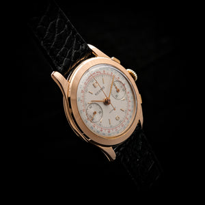 Richard  Chronographe Télémètre jumbo or rose 18kts -1960-  Réf. 638491  Cal. Valjoux 23  -1960-