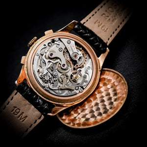 Richard  Chronographe Télémètre jumbo or rose 18kts -1960-  Réf. 638491  Cal. Valjoux 23  -1960-