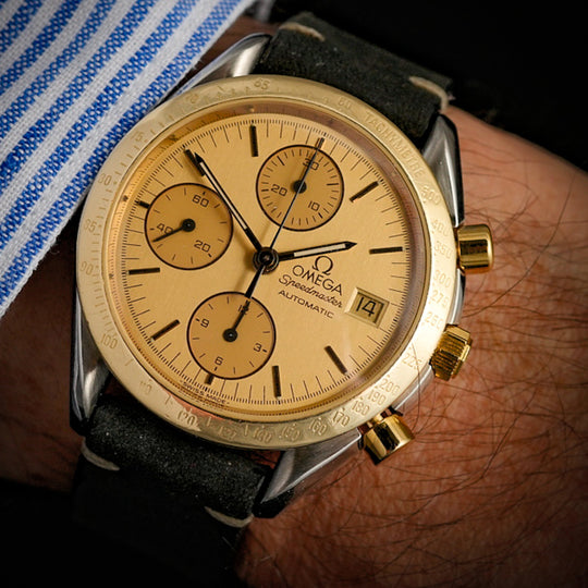 Omega Speedmaster Reduced automatique 39 mm or & acier -1992-  Réf. 1750043  Cal. Omega 1155 / Valjoux 7750  -1992-