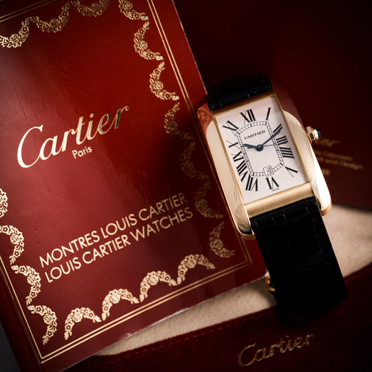 Cartier Tank Americaine automatique or jaune 18kts  -2007- Réf.1740 Cal.C120/ETA 2000 -2007-