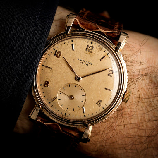 Universal Genève Jumbo "Coin Edge Case" or rose 18kts -1947- Réf.112226 Cal.UG128 -1947-