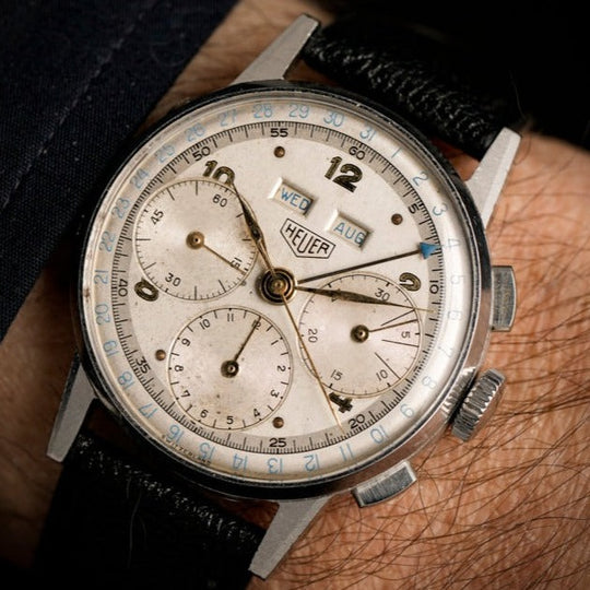 Heuer Chronographe Triple Date acier inoxydable -1948-  Réf. 2543   Cal. valjoux 72C  -1948-