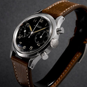 Minerva Chronographe Flyback Spillman Case 38 mm -1945-   Réf.501423 Cal. Valjoux 22  -1945-