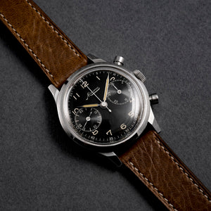 Minerva Chronographe Flyback Spillman Case 38 mm -1945-   Réf.501423 Cal. Valjoux 22  -1945-