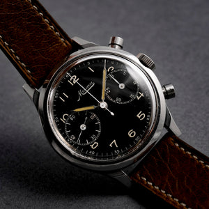 Minerva Chronographe Flyback Spillman Case 38 mm -1945-   Réf.501423 Cal. Valjoux 22  -1945-