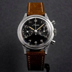 Minerva Chronographe Flyback Spillman Case 38 mm -1945-   Réf.501423 Cal. Valjoux 22  -1945-