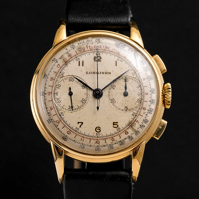 Longines Chronographe Flyback 13ZN Or Jaune 18Kts 1948 R f.5448 Cal