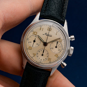 Minerva Chronographe Military  Réf. 695923  Cal. Valjoux 72  -1955-