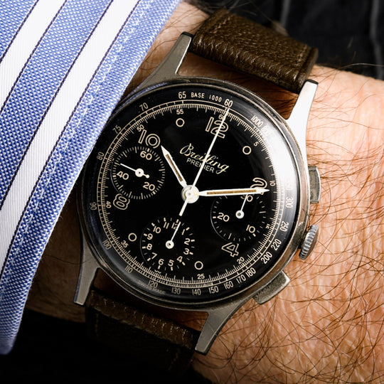 Breitling Premier Chronographe Acier -1945- Réf.787 Cal.Venus 178 -1945-
