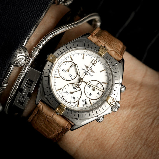 Breitling Chronographe Sextant MecaQuartz Or & Acier -1997- Réf.B55045 Cal. Breitling B55 SuperQuartz / Piguet MecaQuartz 1270 -1997-