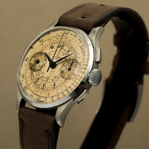 Universal Genève Chronographe Compur acier -1936- Cal.285 -1937-