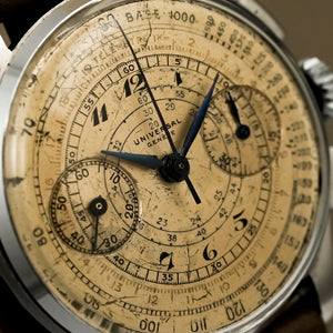 Universal Genève Chronographe Compur acier -1936- Cal.285 -1937-