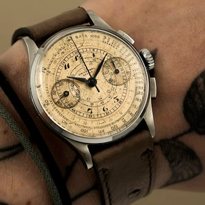 Universal Genève Chronographe Compur acier -1936- Cal.285 -1937-