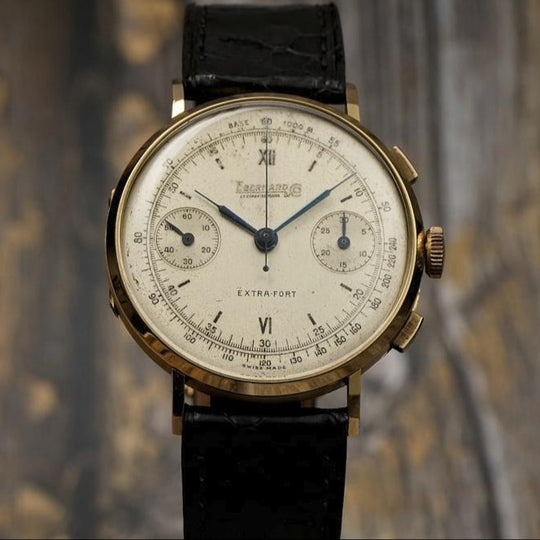 Eberhard & Co.  Extra-Fort Or Rose 18kts -1945-  Cal. 16000 / Valjoux 65