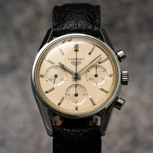 Heuer Chronographe Carrera 12 "Eggshell" Dial-1964- Réf.2447S Cal.Valjoux 72 -Circa 1964-