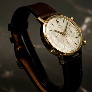 Zenith Stellina Chronographe Tricompax Or Jaune 18 kts -1960- Réf.NA Cal.146HP -1960-