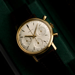 Zenith Stellina Chronographe Tricompax Or Jaune 18 kts -1960- Réf.NA Cal.146HP -1960-