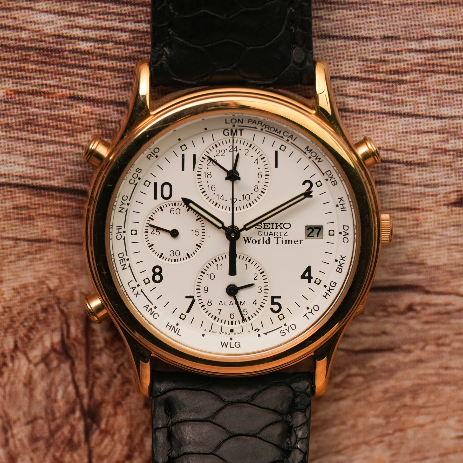 Seiko World Timer 38 mm NOS -1990- -1990-