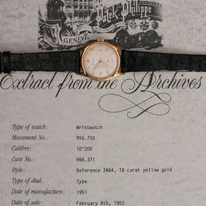 Patek Philippe Calatrava Or Jaune 18Kts -1951- Réf.2464 Cal.10'''200 -1951-