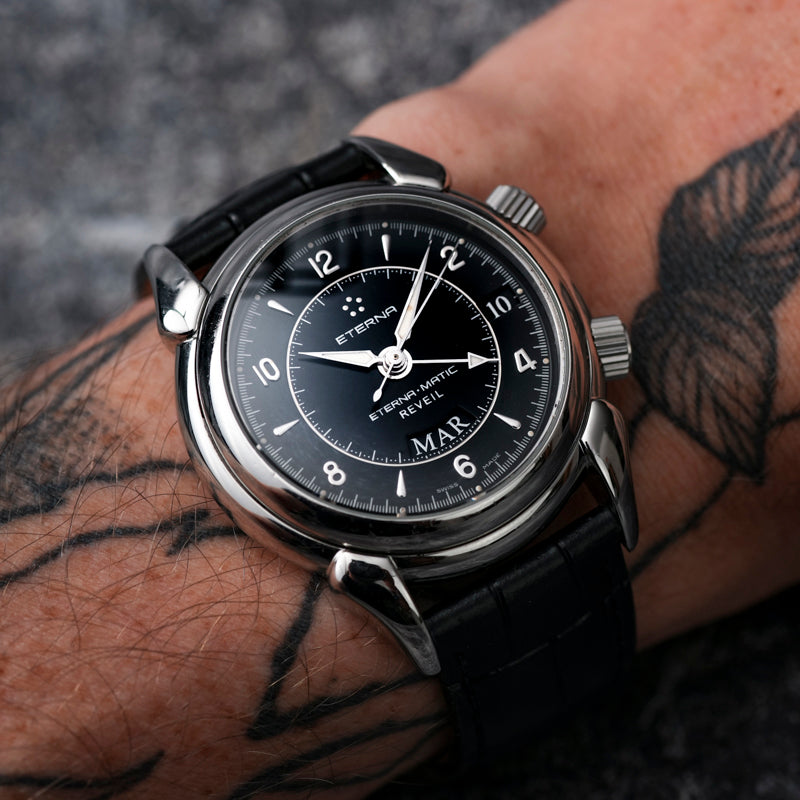 Eterna Matic Montre Réveil Automatique Montres Eterna Matic Or Rose