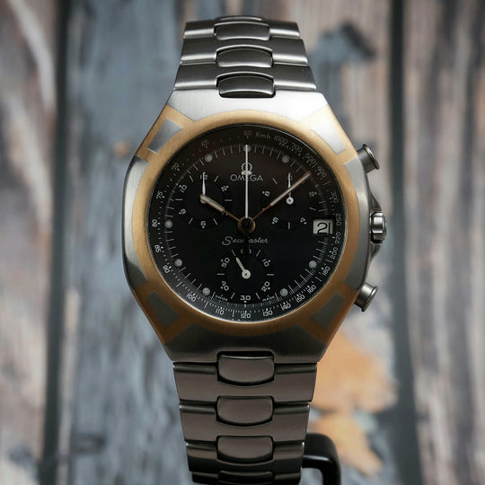 Omega Chronographe Seamaster Polaris Acier & Or -1992- Réf.386.1031 Cal. 1675 Analogique, électronique à quartz  -1992-