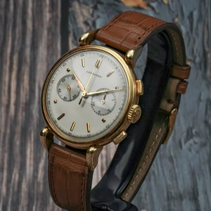 Longines Chronographe Flyback 13ZN 38 MM Or Rose 18kts -1945- Réf.na Cal.13zn -1945-