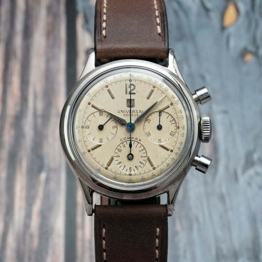 Universal Genève  Compax Acier inoxydable -1952-  Réf.22295 4  Cal.281 -1952-
