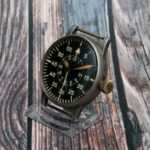 Montre Urh Homme Brun Lange Söhne Pilote Beobachtungsuhr B-uhr