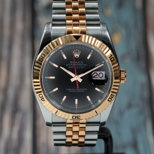 Rolex Oyster Perpetual Datejust Turn-O-Graph Acier Inoxydable & Or Rose 18kts -2006- Réf.116261 Cal.3135 -2006-