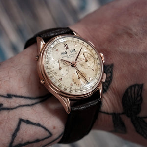 Baume & Mercier Triple Date Or Rose 18Kts -1948- Réf.3902 Cal.Valjoux 72C -1948-