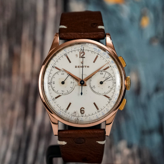 Zenith Chronographe Stellina Jumbo Or Rose 18Kts -1950- Réf.19518 Cal.146DP -1950-