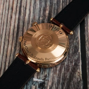 Van Cleef & Arpels  Traveler World Time Alarm Or Jaune 18kts -1990- Réf.123038 Cal.LeCoultre 911 -1990-