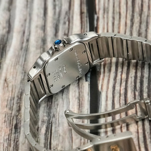 Cartier Santos Galbée Lady Or 18kts & Acier -2000- Réf. 1057930 Cal.Cartier 157 -2000-