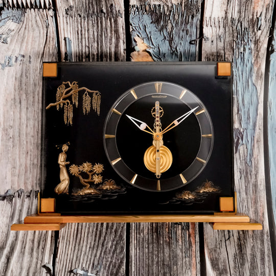 Jaeger LeCoultre  pendulette rectangulaire Marina  ’Oiseau de paradis’ -1970- Réf.NA Cal. Cal. 210 -1970-