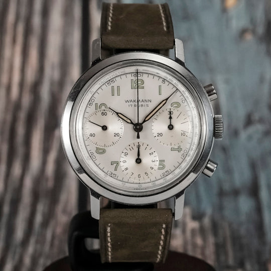 Wakmann Chronographe 37 mm Acier Inoxydable -1955- Réf.Na Cal.Venus 178 -1947-