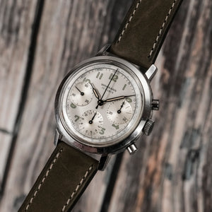 Wakmann Chronographe 37 mm Acier Inoxydable -1955- Réf.Na Cal.Venus 178 -1947-