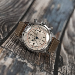PHILIPPE WATCH Chronographe Amagnetic Spillman Case -1948- Réf.2501 Cal.Valjoux 22 -Circa 1950-