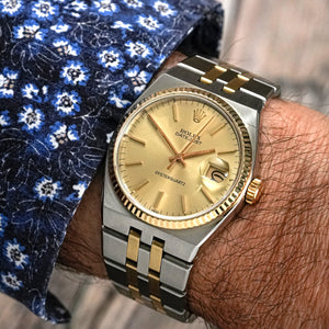 Rolex Datejust Oysterquartz or/acier Réf.17013 Cal.5035  -1979-