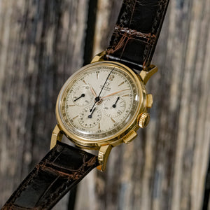 Omega Chronographe or Jaune 18kts -1947- Réf.2550 Cal.321/ lemania 27ch C12 -1947-