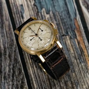 Omega Chronographe or Jaune 18kts -1947- Réf.2550 Cal.321/ lemania 27ch C12 -1947-
