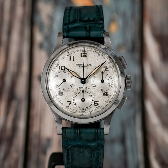 Universal Genève Compax Acier Inoxydable -1943- Réf.22493 Cal.287 -1943-