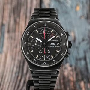 Porsche Design Chronographe GMT Military PVD 3H -1980- Réf.7177 Cal.Lemania 5100 -1980-