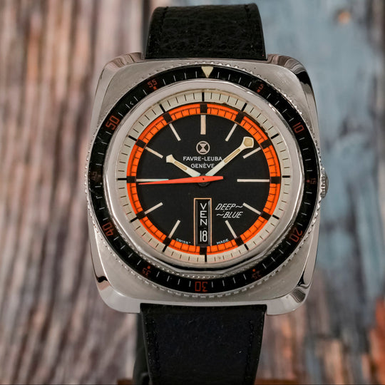 Favre-Leuba Deep Blue 50 ATM Duomatic -1965- Réf.59973 Cal. FL1134 -1968-
