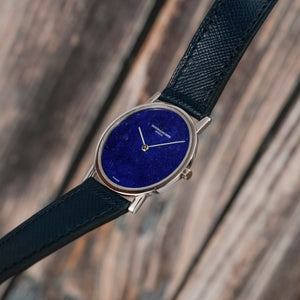 Vacheron Constantin Extra-plate or blanc 18 K pour Buvlgari cadran lapis-lazuli -1970- Réf.7291P Cal.1003 -Circa 1970-