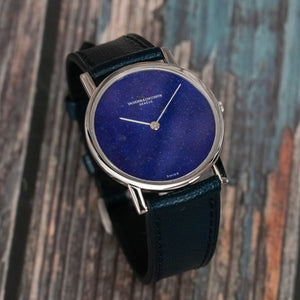 Vacheron Constantin Extra-plate or blanc 18 K pour Buvlgari cadran lapis-lazuli -1970- Réf.7291P Cal.1003 -Circa 1970-
