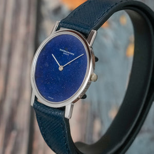 Vacheron Constantin Extra-plate or blanc 18 K pour Buvlgari cadran lapis-lazuli -1970- Réf.7291P Cal.1003 -Circa 1970-
