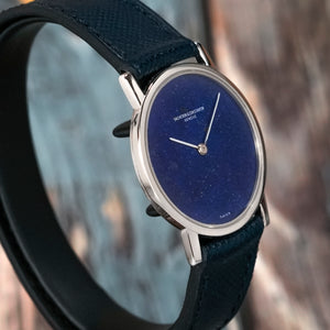 Vacheron Constantin Extra-plate or blanc 18 K pour Buvlgari cadran lapis-lazuli -1970- Réf.7291P Cal.1003 -Circa 1970-